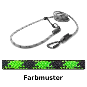 EASYLONG Hundeleine TWIST - L - 3,5m - grün und schwarze Kreuze